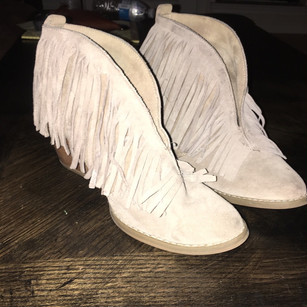 Fringe booties